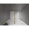 Mexen Velar sliding shower doors 100 cm, transparent, brushed gold - 871-100-000-01-55