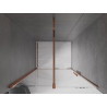 Mexen Velar sliding shower door 100 cm, transparent, pink gold - 871-100-000-01-60