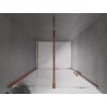 Mexen Velar sliding shower door 100 cm, transparent, Rose gold - 871-100-000-01-60