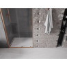 Mexen Velar 110 cm Sliding Shower Door, Transparent, Brushed Copper - 871-110-000-01-65