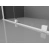 Mexen Velar sliding shower door 140 cm, transparent, white - 871-140-000-01-20