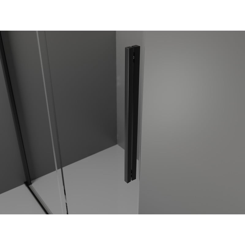 Mexen Velar sliding shower door 140 cm, transparent, black - 871-140-000-01-70