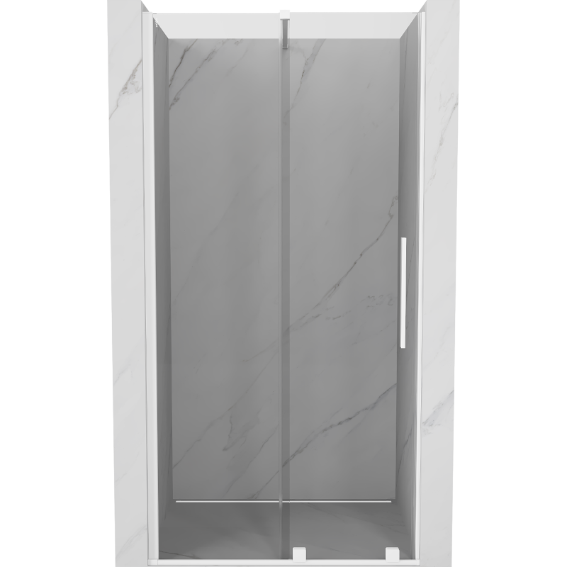 Mexen Velar sliding shower door 110 cm, transparent, white - 871-110-000-01-20