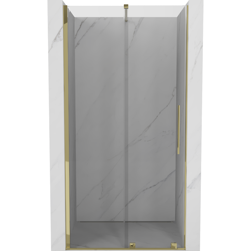Mexen Velar sliding shower door 110 cm, transparent, gold - 871-110-000-01-50