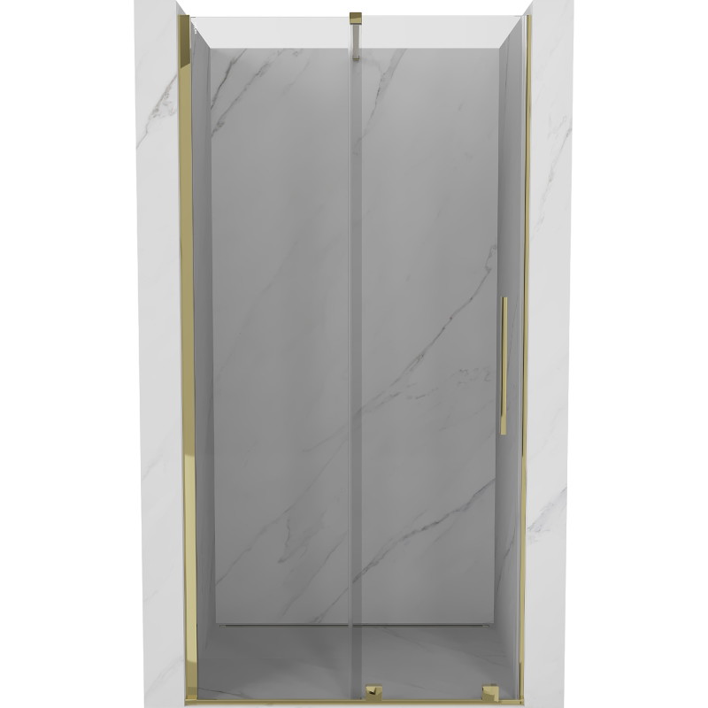 Mexen Velar sliding shower doors 110 cm, transparent, gold - 871-110-000-01-50