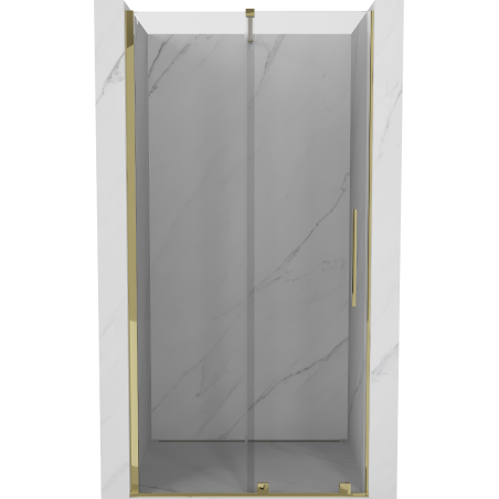 Mexen Velar sliding shower door 110 cm, transparent, gold - 871-110-000-01-50