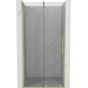 Mexen Velar sliding shower door 100 cm, transparent, brushed gold - 871-100-000-01-55
