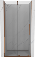 Mexen Velar sliding shower door 120 cm, transparent, Rose gold - 871-120-000-01-60