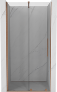 Mexen Velar sliding shower door 100 cm, transparent, brushed copper - 871-100-000-01-65