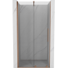 Mexen Velar 110 cm Sliding Shower Door, Transparent, Brushed Copper - 871-110-000-01-65