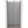 Mexen Velar sliding shower doors 120 cm, transparent, brushed copper - 871-120-000-01-65