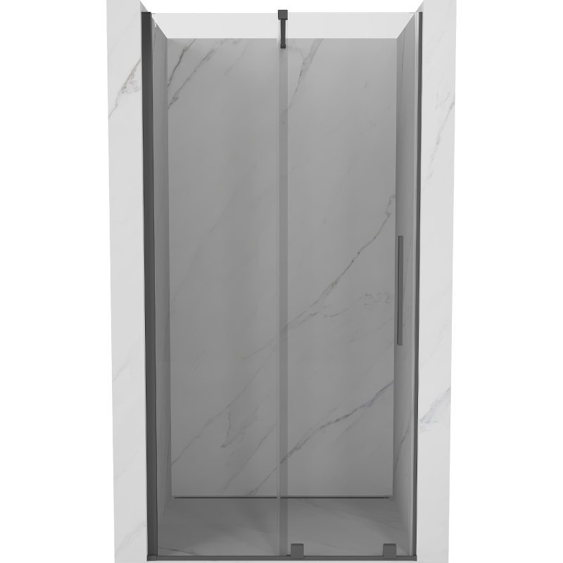Mexen Velar sliding shower door 100 cm, transparent, gun gray brushed - 871-100-000-01-66