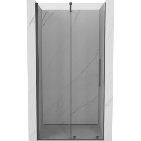 Mexen Velar sliding shower door 100 cm, transparent, gun gray brushed - 871-100-000-01-66