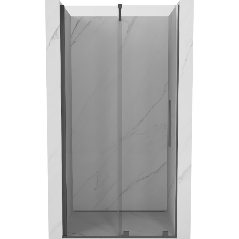 Mexen Velar sliding shower doors 120 cm, transparent, brushed gun gray - 871-120-000-01-66