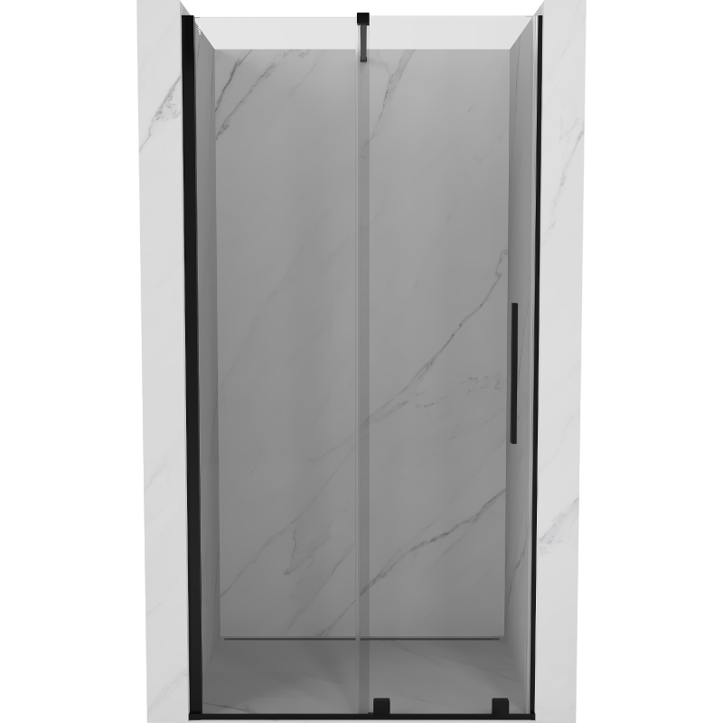 Mexen Velar sliding shower door 110 cm, transparent, black - 871-110-000-01-70