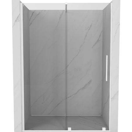 Mexen Velar sliding shower door 140 cm, transparent, white - 871-140-000-01-20