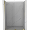 Mexen Velar sliding shower door 130 cm, transparent, gold - 871-130-000-01-50