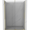 Mexen Velar sliding shower doors 130 cm, transparent, gold - 871-130-000-01-50