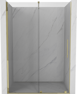 Mexen Velar sliding shower doors 130 cm, transparent, gold - 871-130-000-01-50