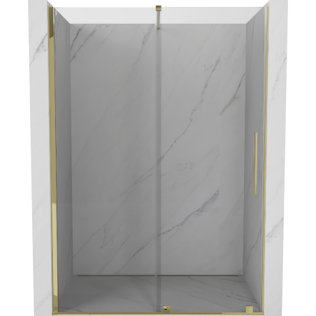 Mexen Velar 140 cm Sliding Shower Door, Transparent, Gold - 871-140-000-01-50