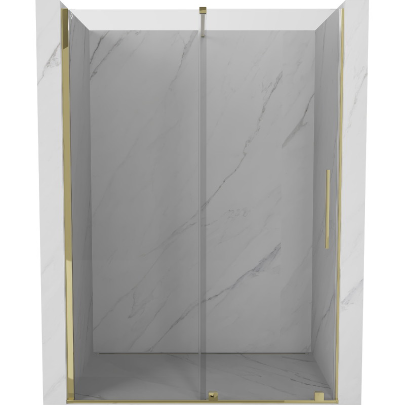 Mexen Velar sliding shower doors 150 cm, transparent, gold - 871-150-000-01-50