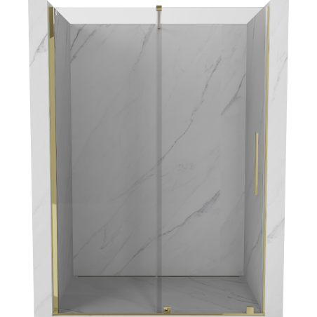 Mexen Velar sliding shower door 160 cm, transparent, gold - 871-160-000-01-50