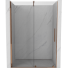 Mexen Velar sliding shower door 130 cm, transparent, Rose gold - 871-130-000-01-60