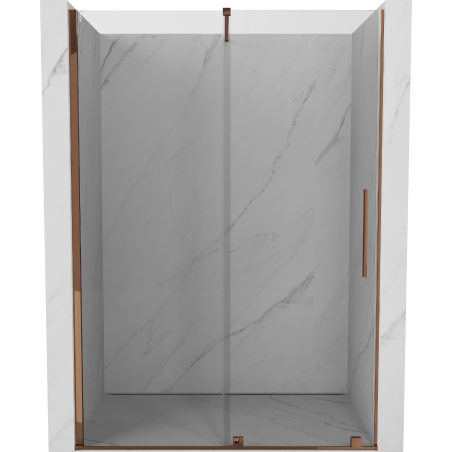 Mexen Velar sliding shower door 140 cm, transparent, pink gold - 871-140-000-01-60