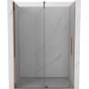 Mexen Velar 150 cm Sliding Shower Door, Transparent, Rose Gold - 871-150-000-01-60