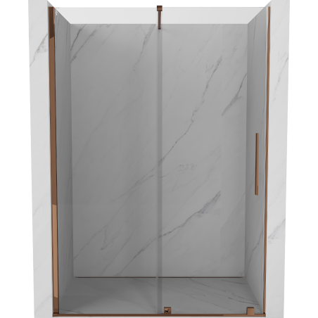 Mexen Velar sliding shower doors 160 cm, transparent, rose gold - 871-160-000-01-60