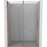 Mexen Velar sliding shower door 140 cm, transparent, brushed copper - 871-140-000-01-65