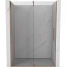 Mexen Velar sliding shower doors 160 cm, transparent, brushed copper - 871-160-000-01-65