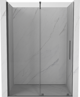 Mexen Velar sliding shower door 130 cm, transparent, brushed gun gray - 871-130-000-01-66