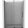 Mexen Velar sliding shower door 130 cm, transparent, black - 871-130-000-01-70