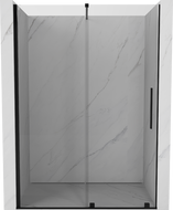Mexen Velar sliding shower door 130 cm, transparent, black - 871-130-000-01-70