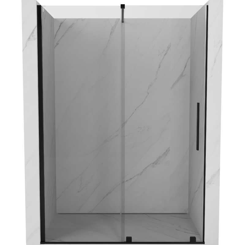 Mexen Velar sliding shower door 140 cm, transparent, black - 871-140-000-01-70