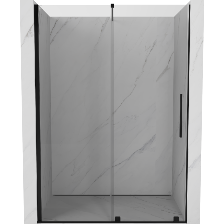 Mexen Velar 160 cm sliding shower door, transparent, black - 871-160-000-01-70