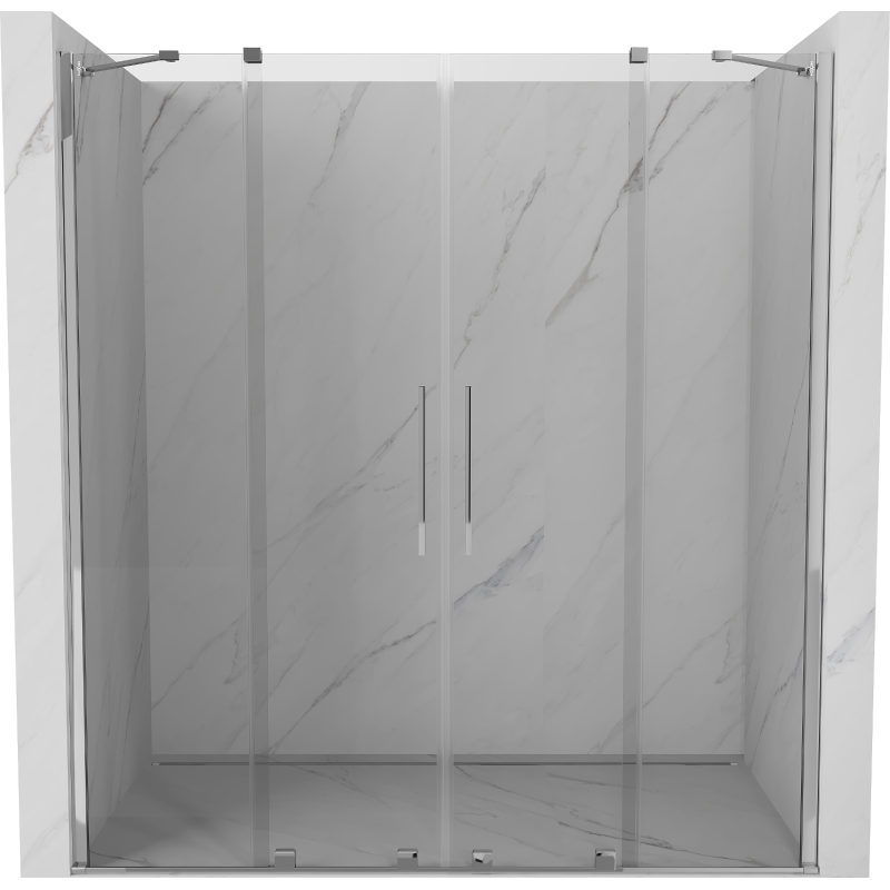 Mexen Velar Duo 180 cm Sliding Shower Door, Transparent, Chrome - 871-180-000-02-01