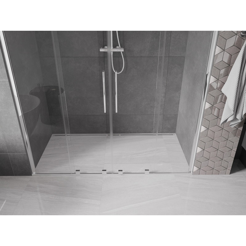Mexen Velar Duo Sliding Shower Doors 180 cm, Transparent, Chrome - 871-180-000-02-01