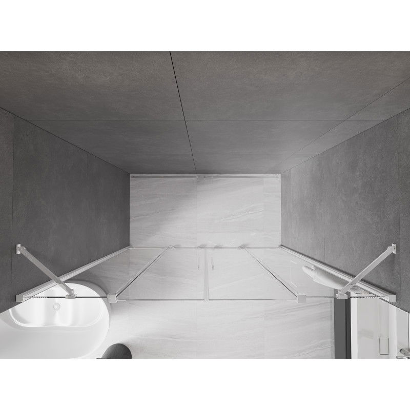 Mexen Velar Duo 180 cm Sliding Shower Door, Transparent, Chrome - 871-180-000-02-01