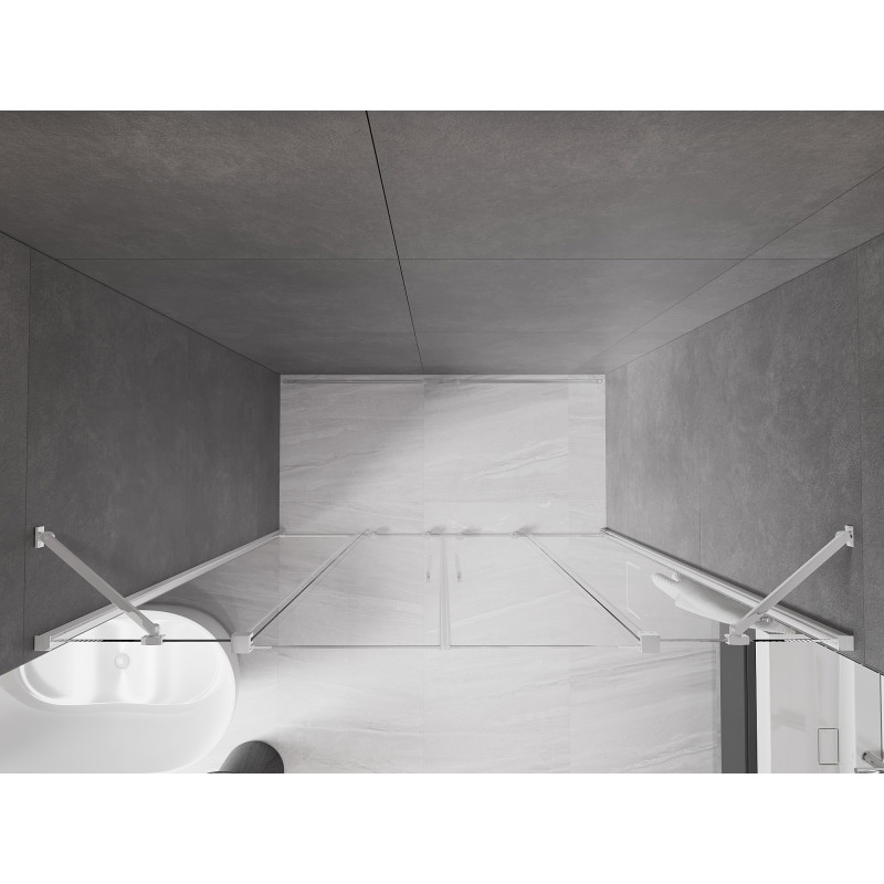 Mexen Velar Duo Sliding Shower Doors 180 cm, Transparent, Chrome - 871-180-000-02-01