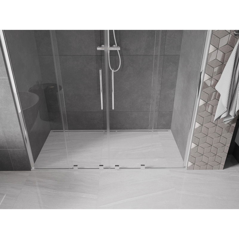 Mexen Velar Duo sliding shower doors 200 cm, transparent, chrome - 871-200-000-02-01