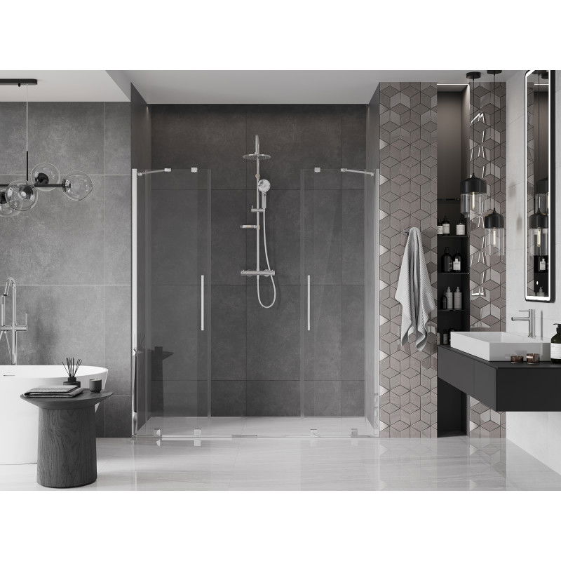 Mexen Velar Duo sliding shower door 170 cm, transparent, chrome - 871-170-000-02-01
