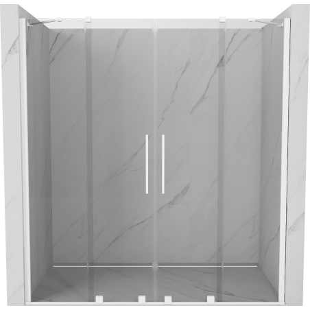 Mexen Velar Duo sliding shower doors 170 cm, transparent, white - 871-170-000-02-20