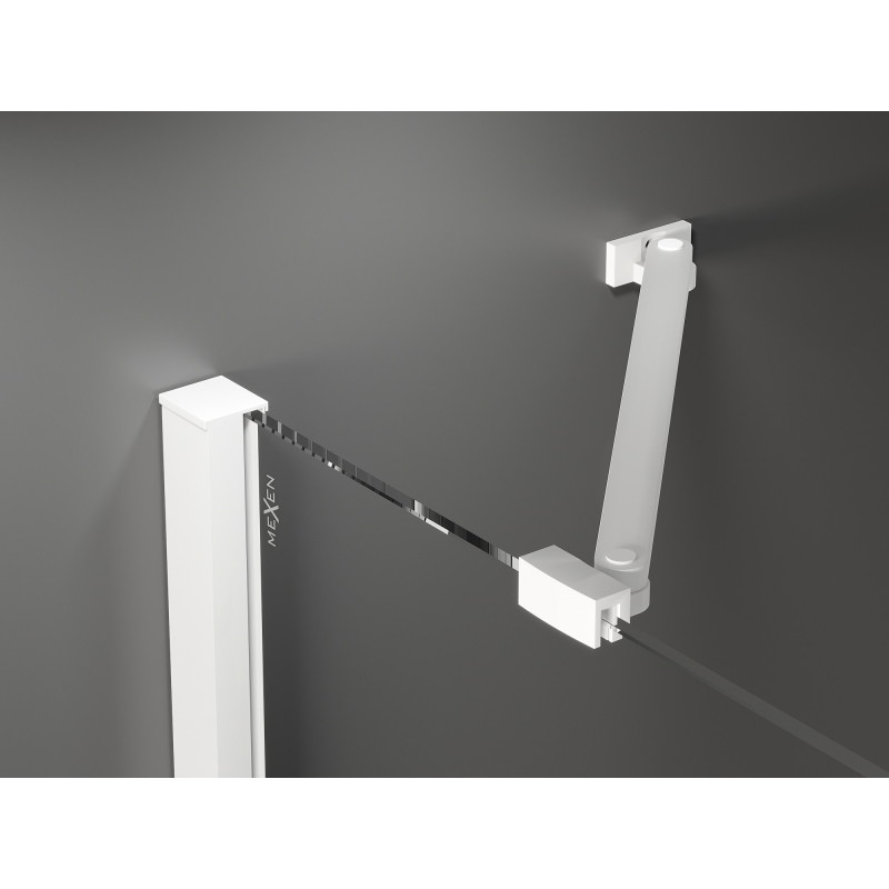 Mexen Velar Duo sliding shower doors 170 cm, transparent, white - 871-170-000-02-20