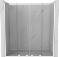 Mexen Velar Duo sliding shower door 180 cm, transparent, white - 871-180-000-02-20