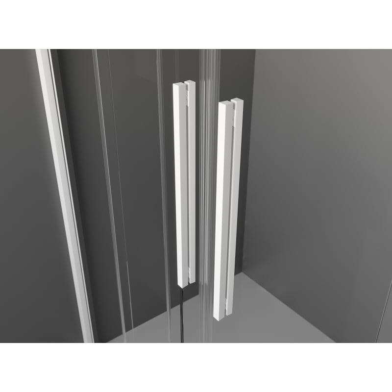 Mexen Velar Duo Sliding Shower Doors 200 cm, Transparent, White - 871-200-000-02-20