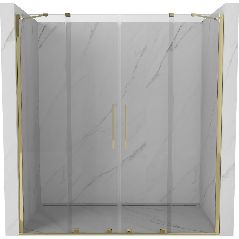Mexen Velar Duo Sliding Shower Doors 170 cm, Transparent, Gold - 871-170-000-02-50