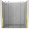 Mexen Velar Duo Sliding Shower Doors 170 cm, Transparent, Gold - 871-170-000-02-50