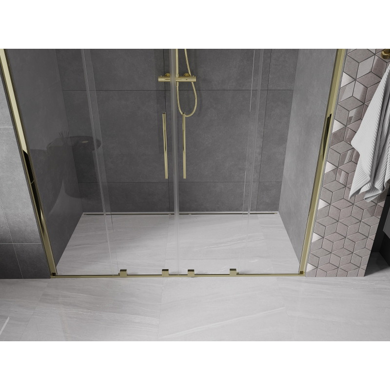 Mexen Velar Duo Sliding Shower Doors 170 cm, Transparent, Gold - 871-170-000-02-50